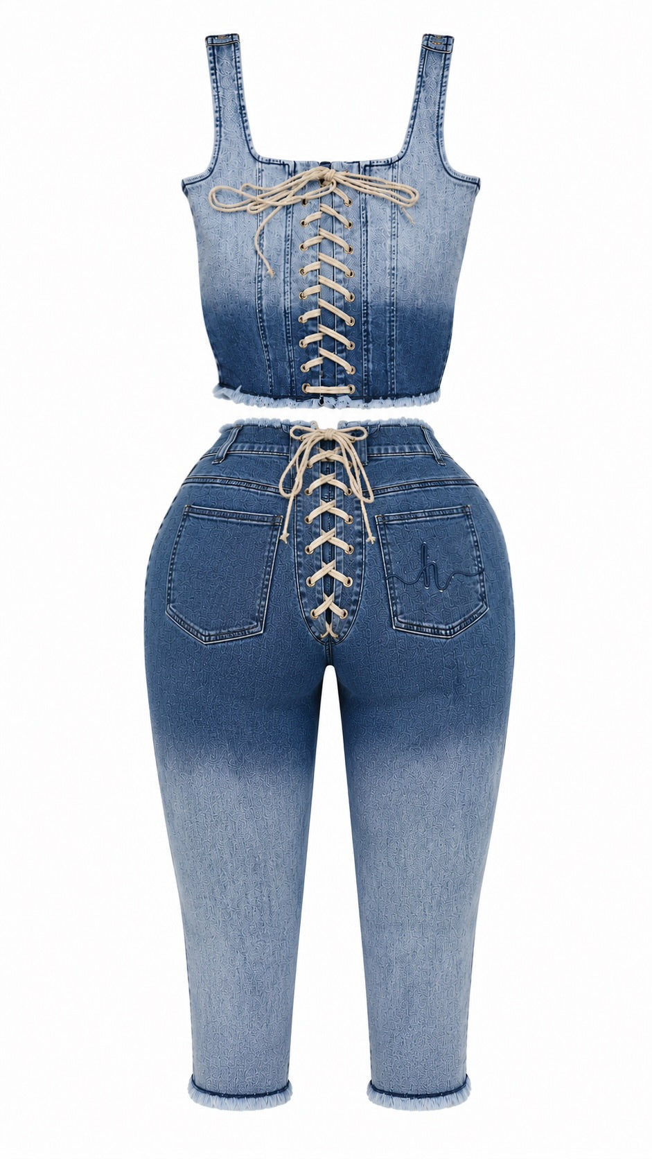 Ombré Capri Tie Me Up Set *Pre Order June 20-30th Delivery*