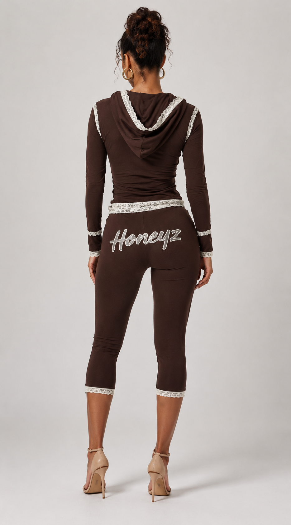 All’Da’Honeys Wear HONEYZ Chocolate+Vanilla Capri Set