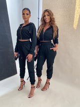 Black Structured Tracksuit - Bottom Only