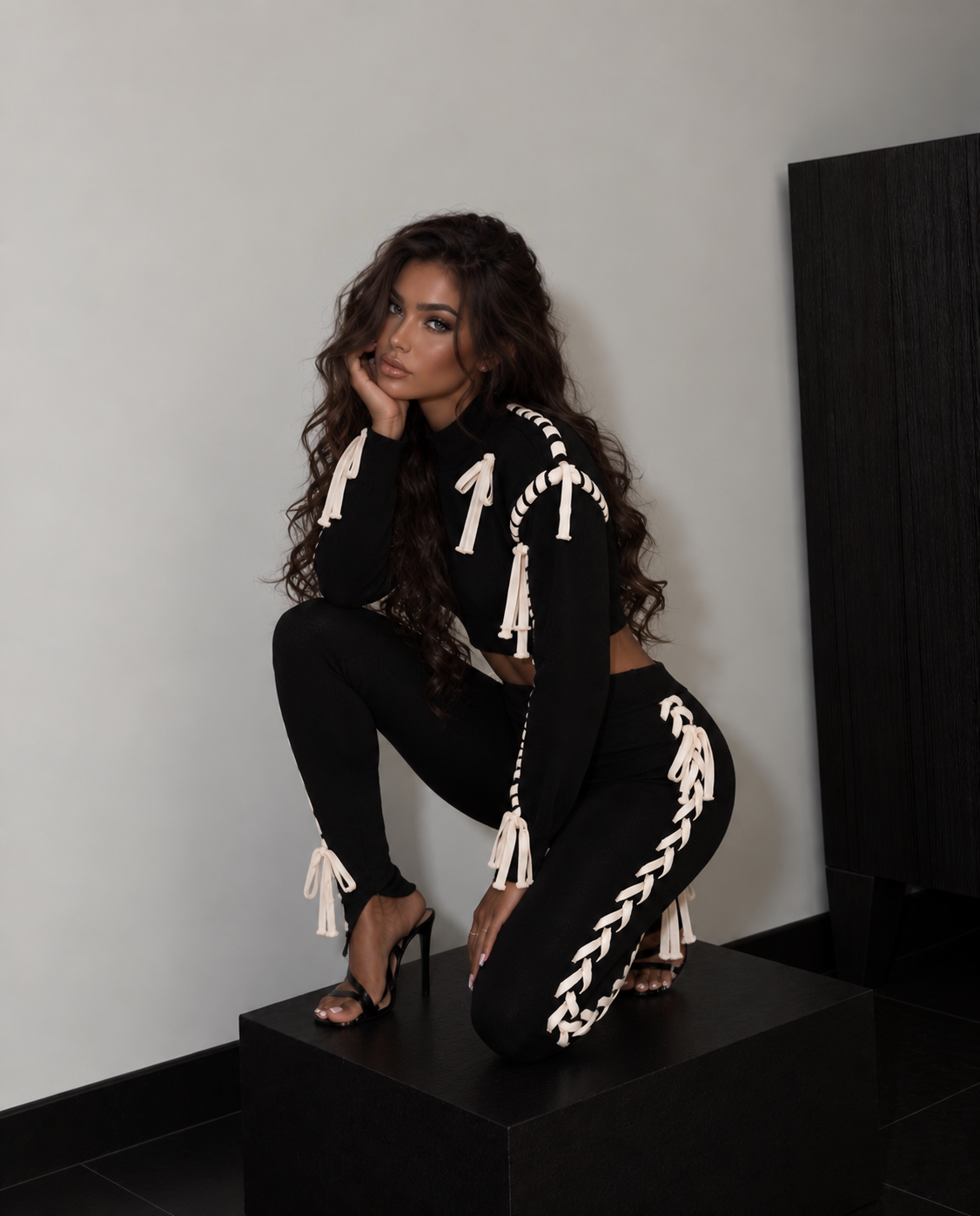 Double Knit Set Black + Cream (PRE ORDER EARLY NOVEMBER)