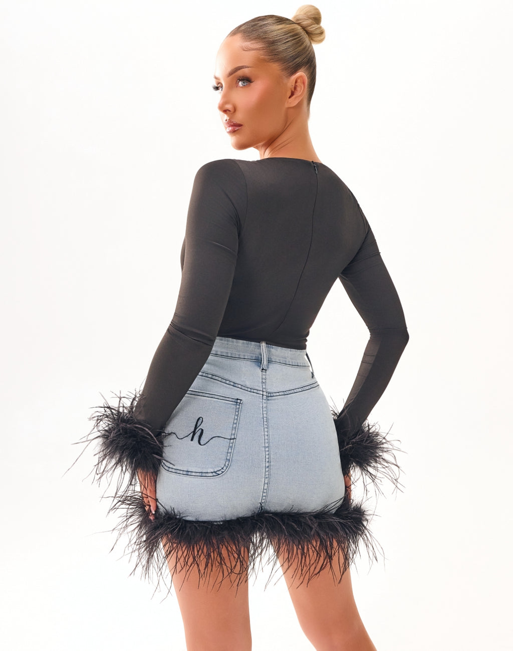 Black Double Up Fur Body