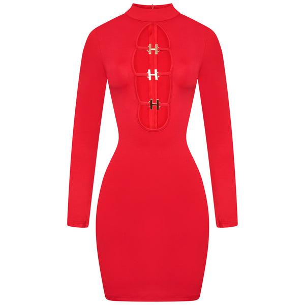 Red H Mini Dress
