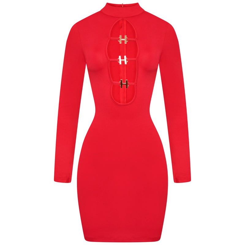 Red H Mini Dress