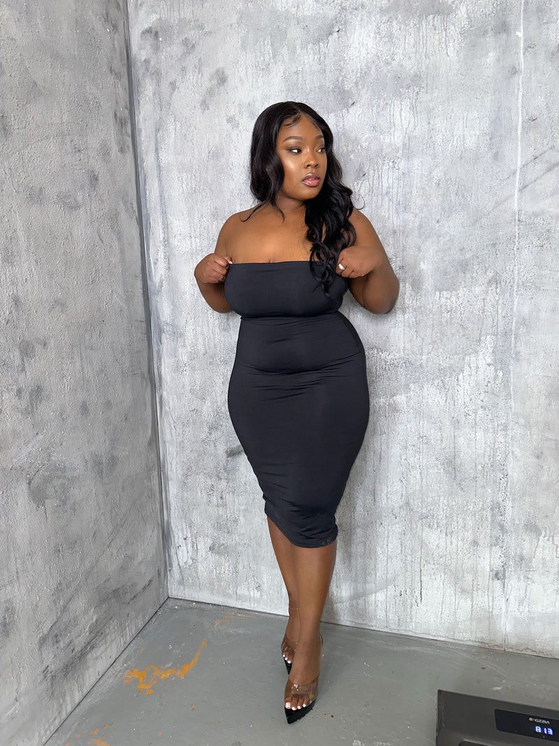 Black Boobtube Midi