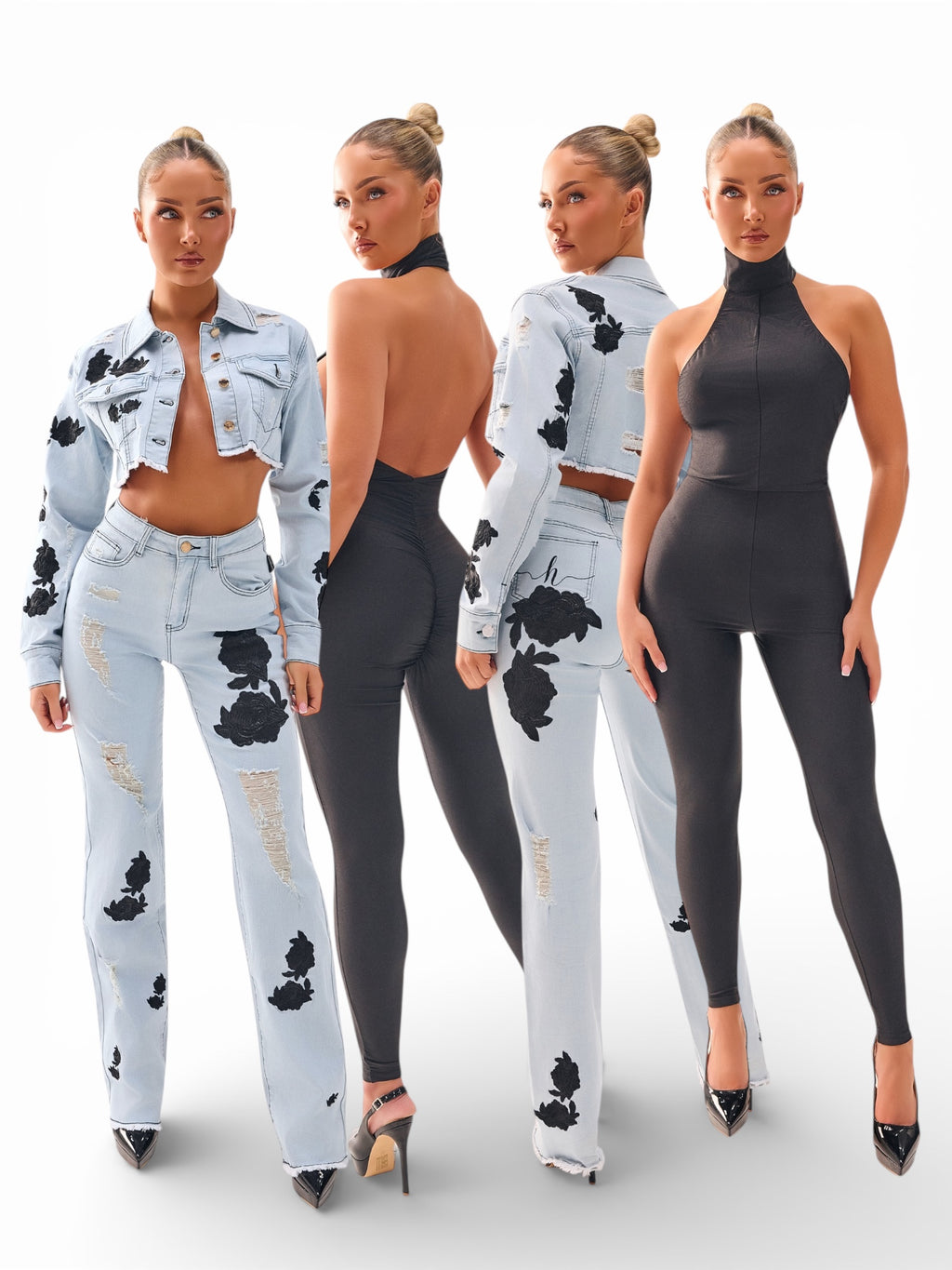 The V-Day Jeans+Jumpsuit Combo