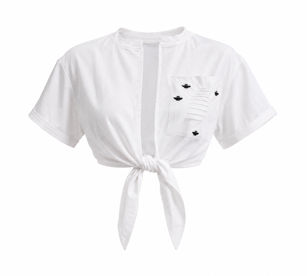 Queen Bee White Tee