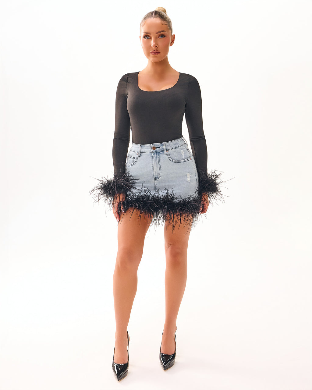 Black Double Up Fur Body