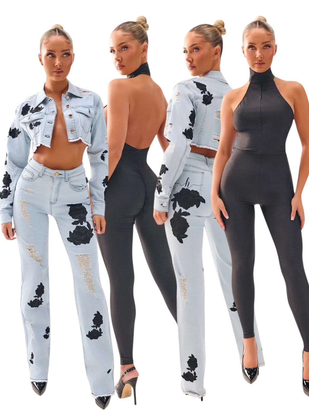 The V-Day Jeans+Jumpsuit Combo