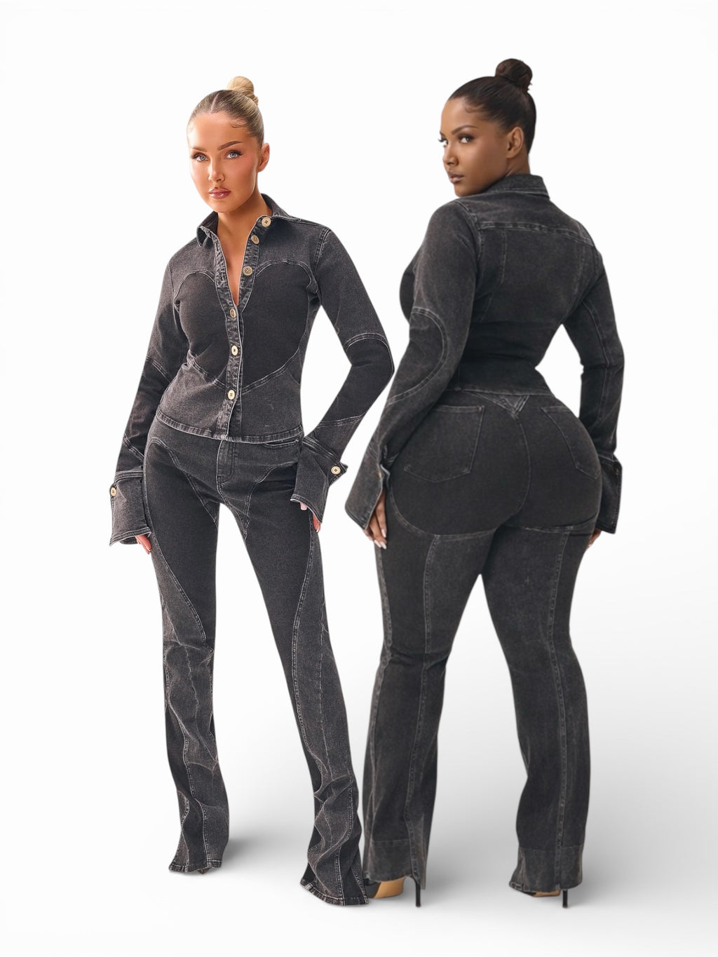 Femme Fatale 2 Shaded Black Jeans