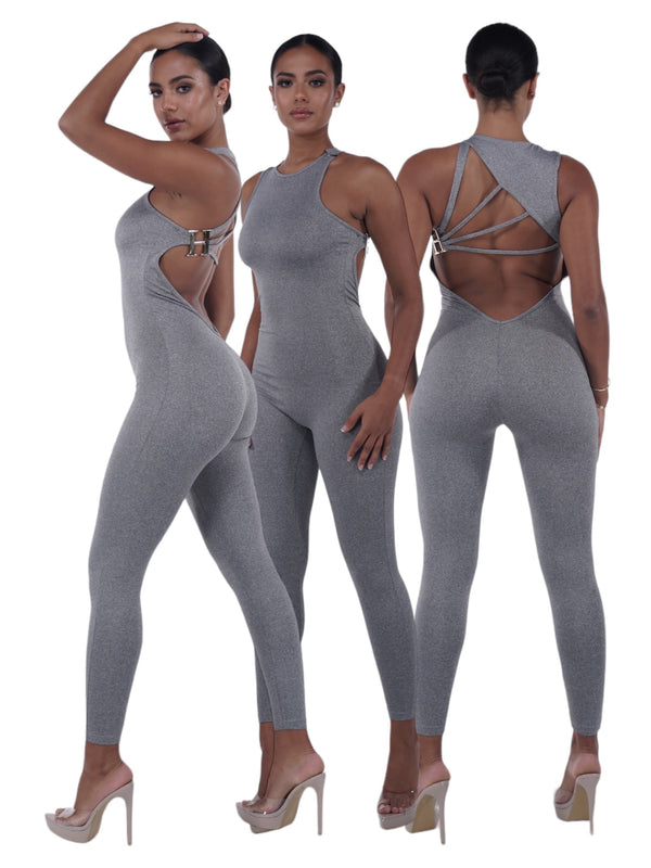 Flower Grey H Jumpsuit