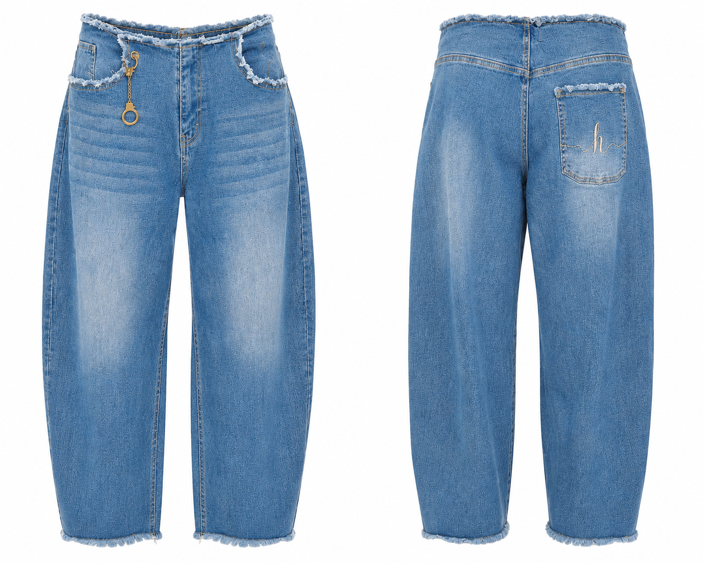 Cuffed 4lyf Mom Jeans Mid Wash Denim *Pre Order 15-23rd July Delivery*