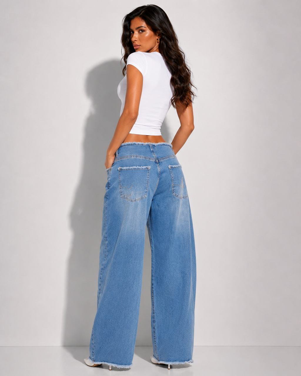 Cuffed 4lyf Mom Jeans Mid Wash Denim *Pre Order 15-23rd July Delivery*