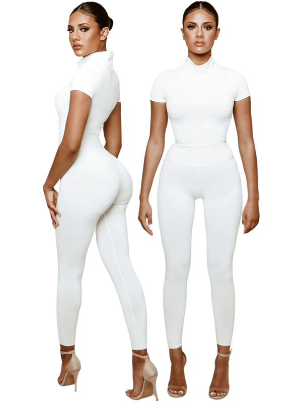 White High Waisted Leggings