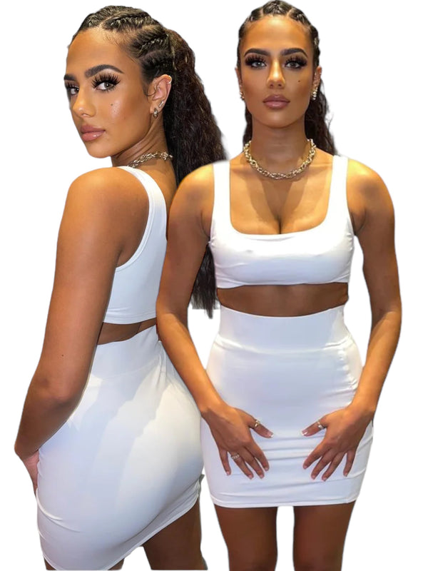 White Soft Bandage Two Piece Mini