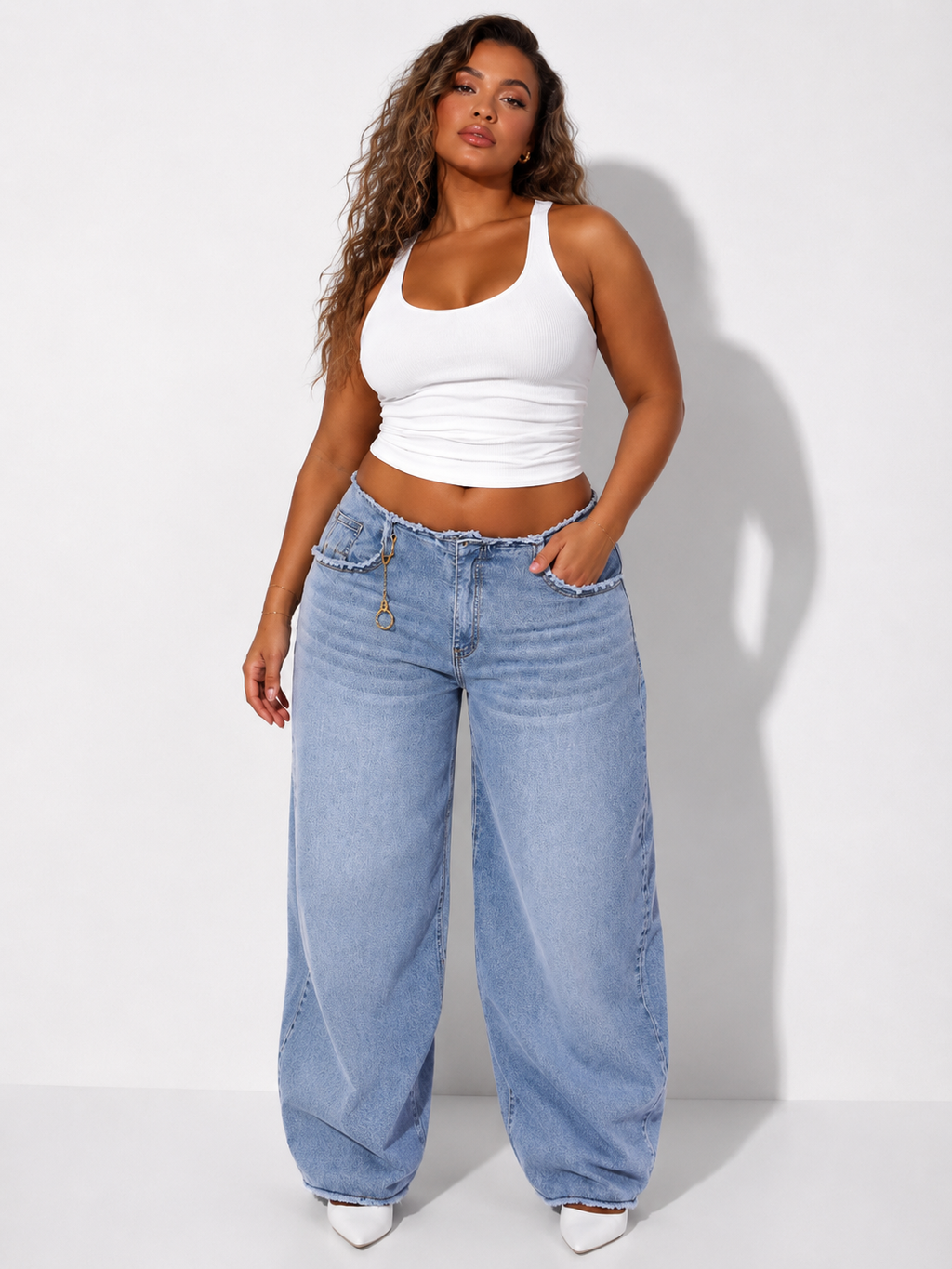 Cuffed 4lfy Mom Jeans Light Wash Denim*Pre Order 15-23rd July Delivery*