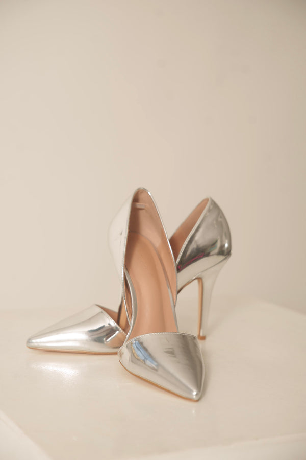Silver Metallic Heels