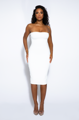 White Boobtube Midi