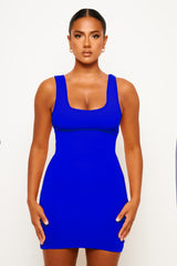 Escape Blue Soft Bandage Mini Dress