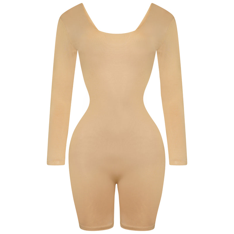 Beige Double Up Playsuit
