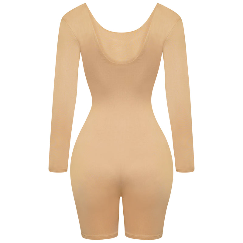 Beige Double Up Playsuit