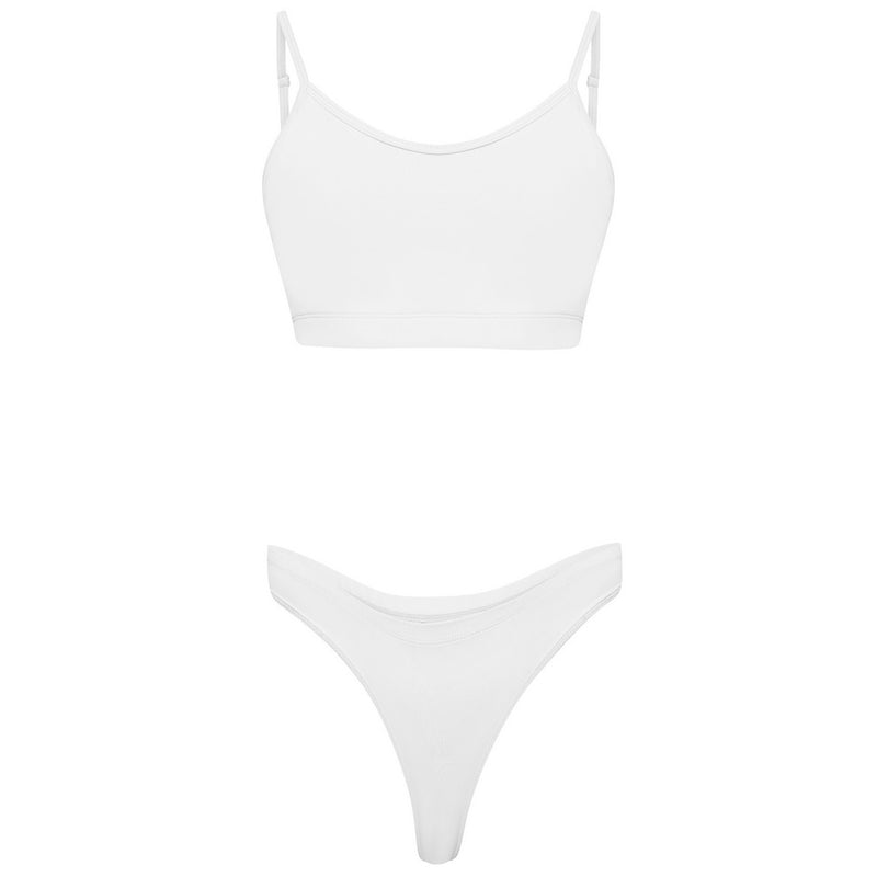 White Bra & Thong Set