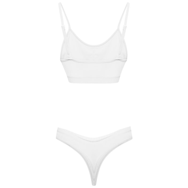 White Bra & Thong Set