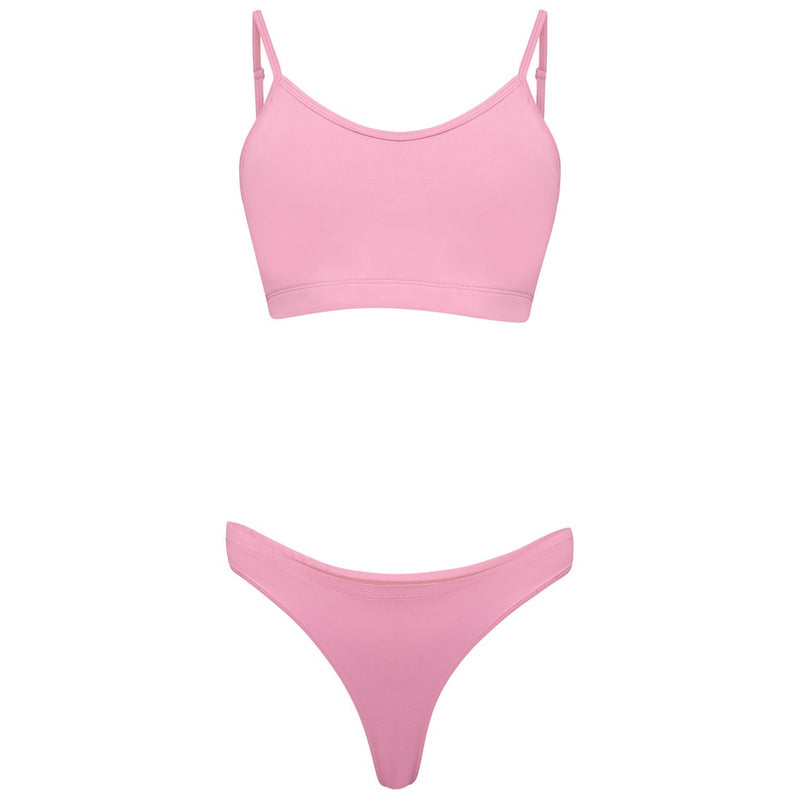 Pink Bra & Thong Set