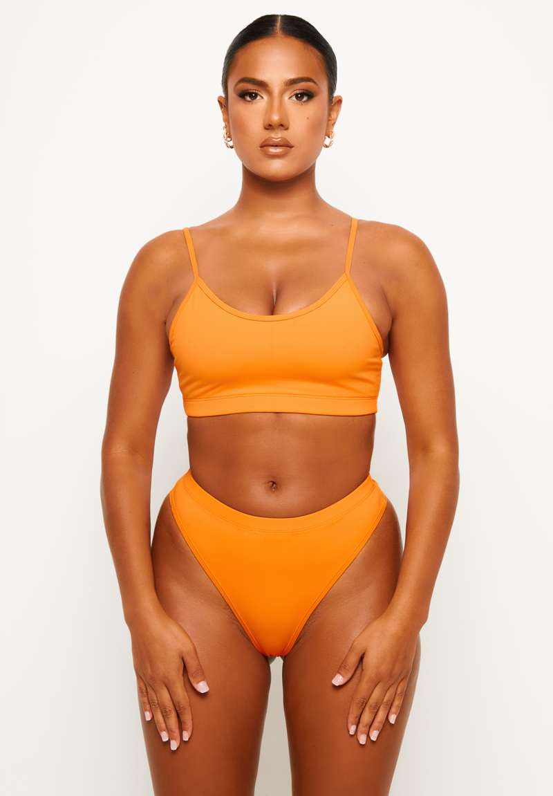 Orange Bra & Thong Set