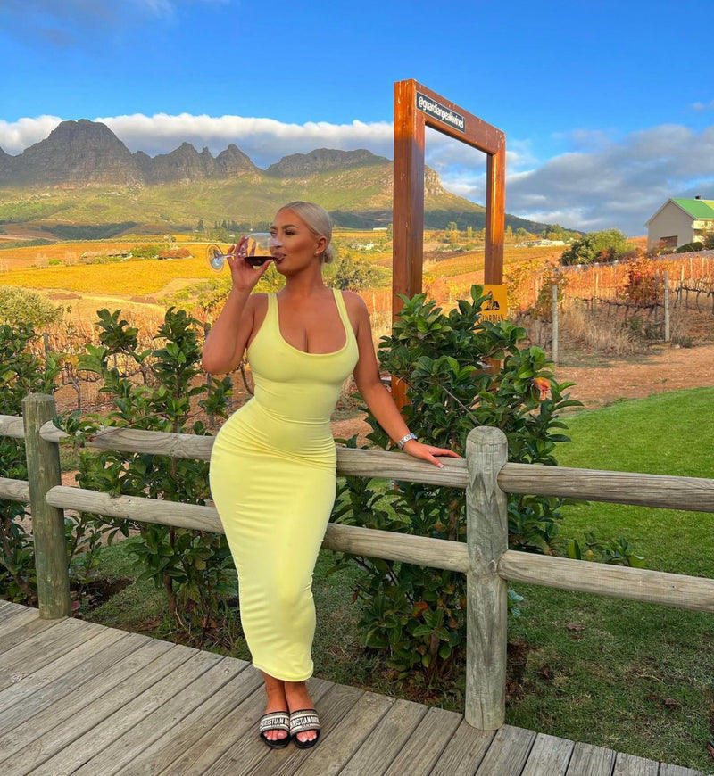 Yellow Soft Bandage Dress