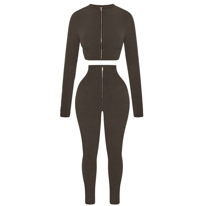 Charcoal Teddy Velvet Two Piece