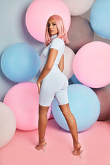 Blue High Waisted Shorts