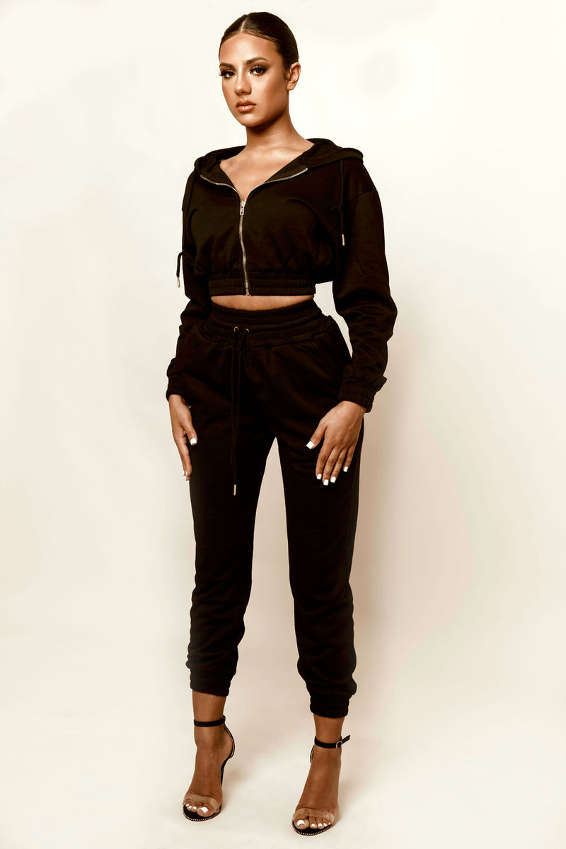 Black Structured Tracksuit