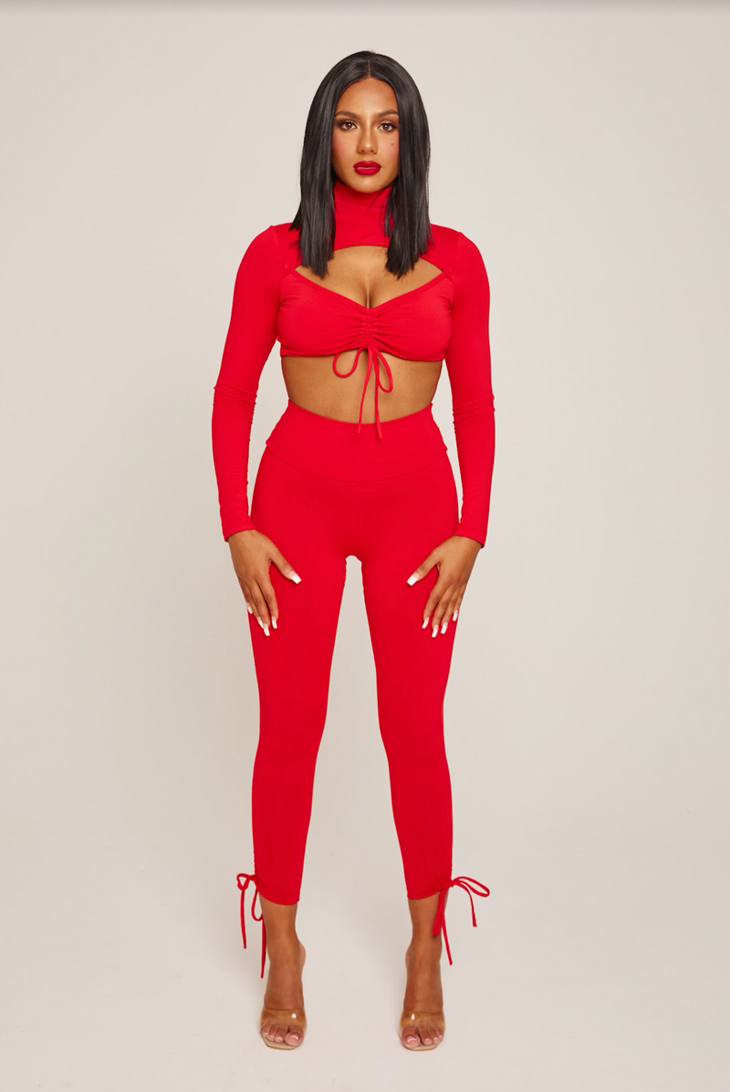 Red Tie Two Piece