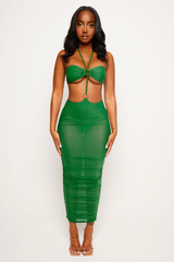 Escape Green Mesh Ring Dress