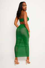 Escape Green Mesh Ring Dress
