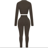 Charcoal Teddy Velvet Two Piece