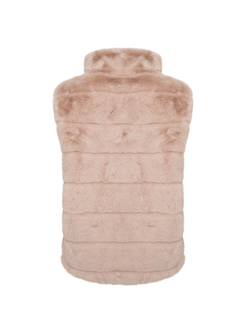 Beige Faux Fur Gilet