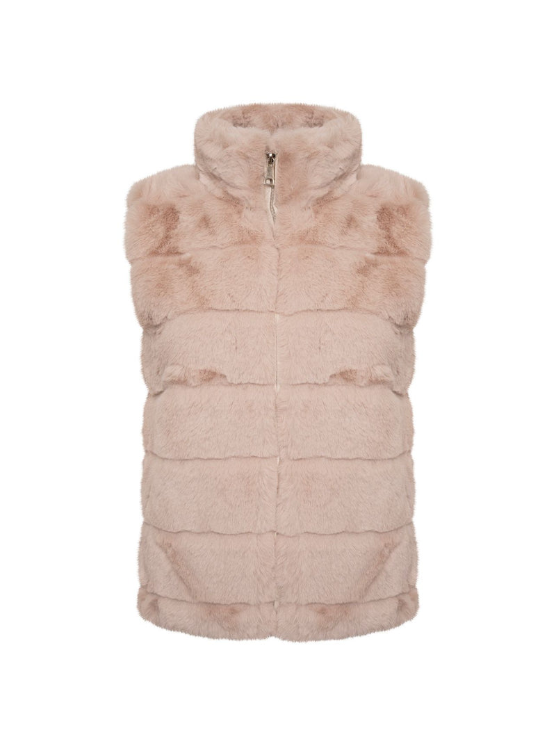 Beige Faux Fur Gilet