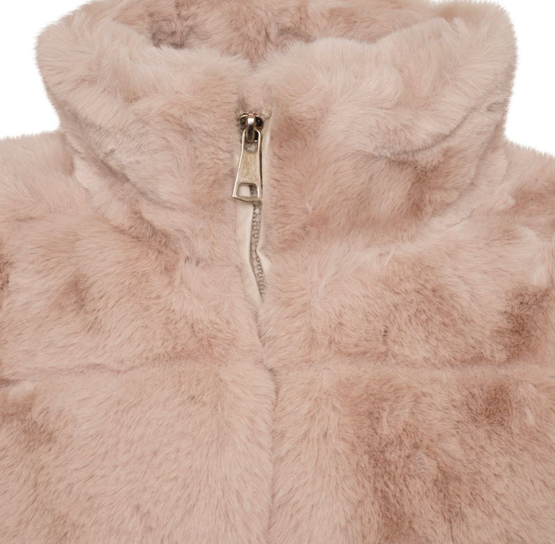 Beige Faux Fur Gilet