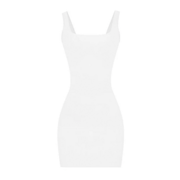 White Soft Bandage Mini Dress
