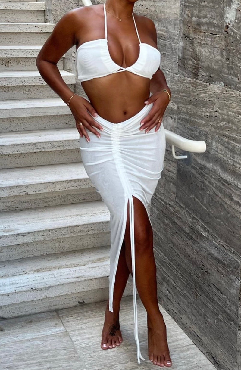 White Luxe Backless Set