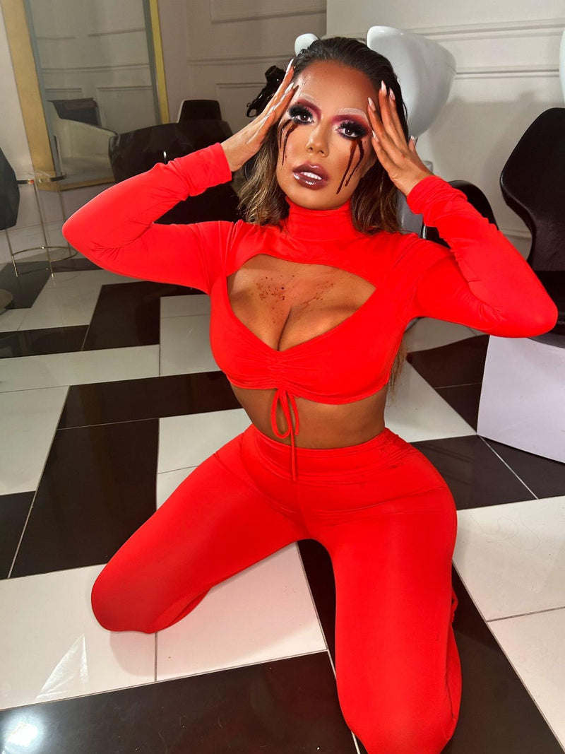 Red Tie Two Piece
