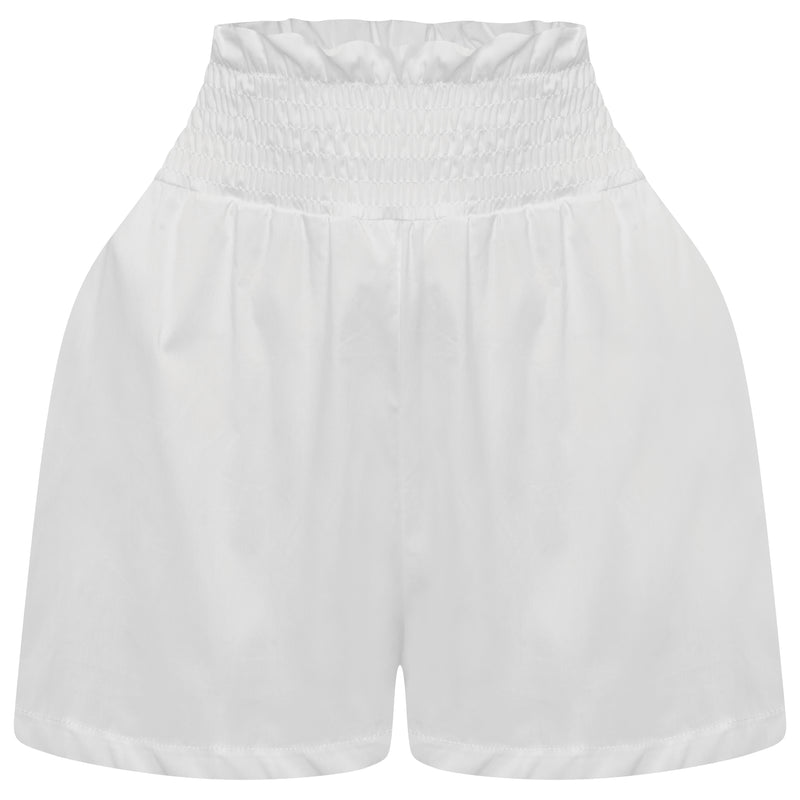 White Tailored Shirt & Short Set