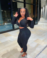 Black Structured Tracksuit