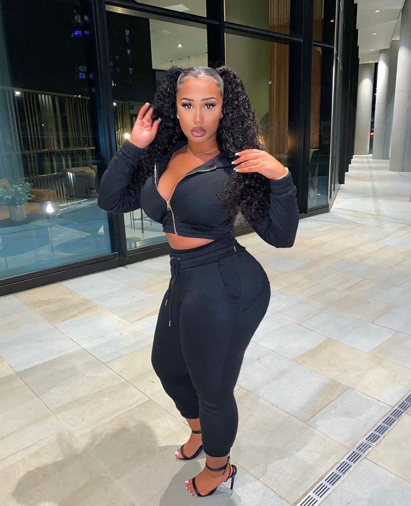 Black Structured Tracksuit