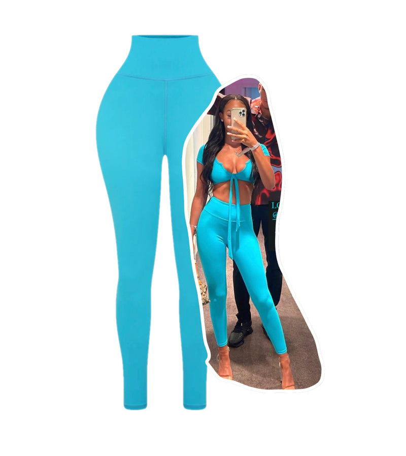 Turquoise High Waisted Leggings