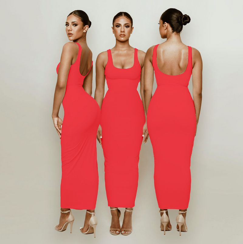 Red Soft Bandage Dress