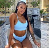 Blue Bra & Thong Set