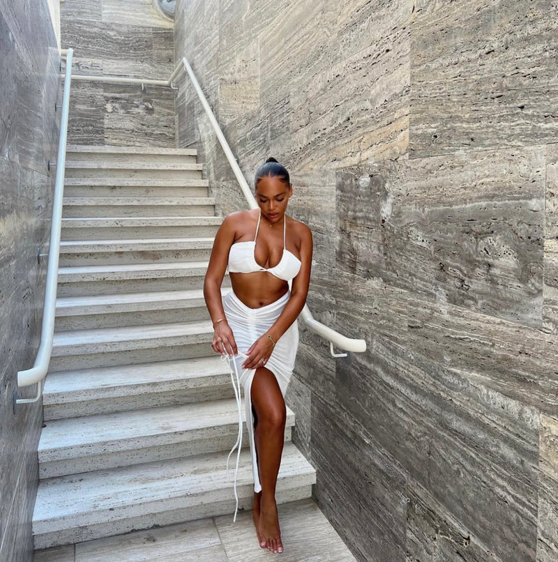 White Luxe Backless Set