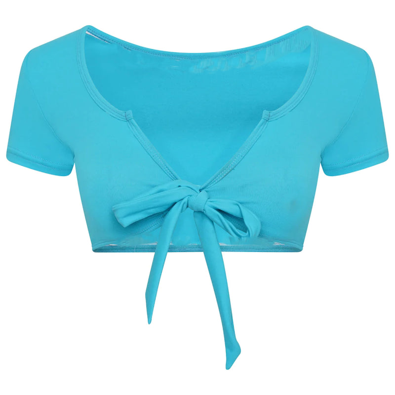 Turquoise Knot Crop Top
